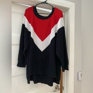 Tri-tone, oversized sweater by Express